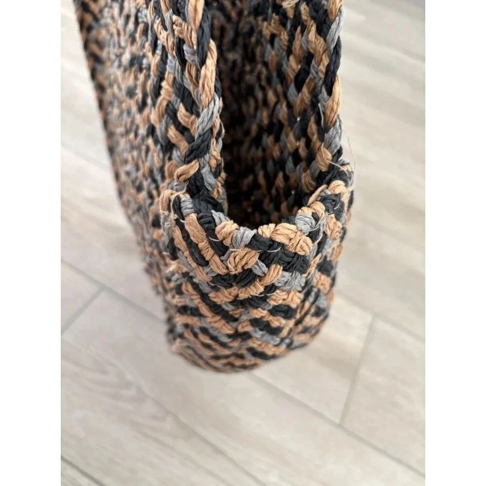 Retro Woven straw circle vegan Y2K HOBO